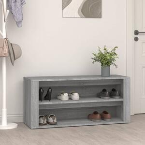 Culver Wide Wooden Shoe Storage Rack In Grey Sonoma Oak