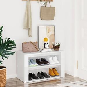 Culver High Gloss Shoe Storage Rack In White