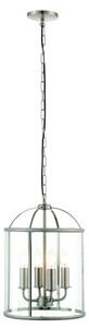 Lembeth 4 Lights Clear Glass Pendant Light In Satin Nickel