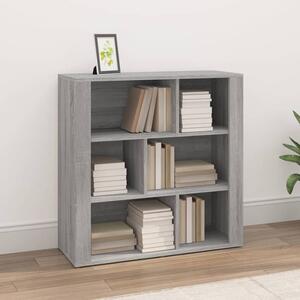 Harris Wooden Bookcase With 6 Shelves In Grey Sonoma Oak