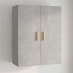 Avon Wooden Wall Storage Cabinet With 2 Door In Concrete Effect