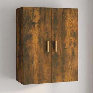 Avon Wooden Wall Storage Cabinet With 2 Doors In Smoked Oak