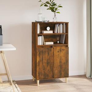 Elmont Wooden Sideboard With 2 Doors In Smoked Oak