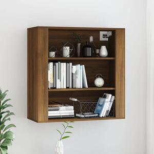 Silvis Wooden Wall Shelving Unit In Brown Oak