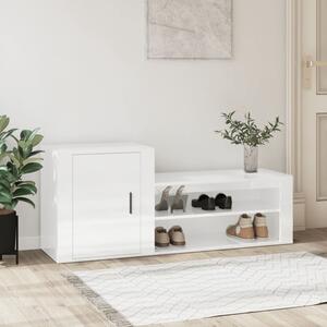 Barrington High Gloss Hallway Shoe Storage Cabinet In White