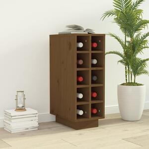 Newkirk Pine Wood Wine Rack With 10 Shelves In Honey Brown