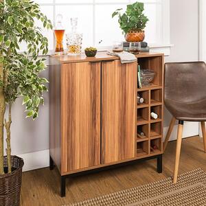 Keoni Wooden Bar Cabinet With 2 Doors In Teak