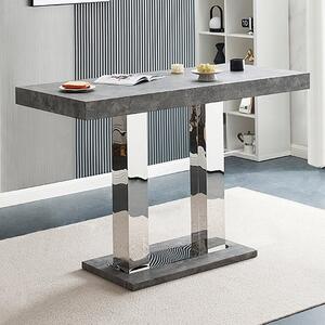 Caprice Wooden Bar Table Rectangular Large In Concrete Effect