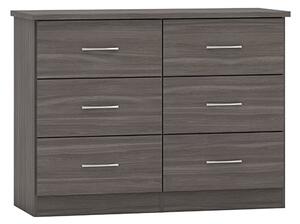 Mack Wooden Chest Of 6 Drawers In Black