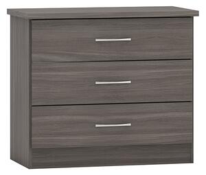 Mack Wooden Chest Of 3 Drawers In Black