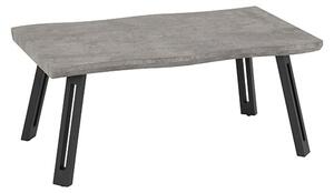 Qinson Wooden Wave Edge Coffee Table In Concrete Effect