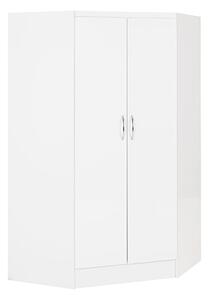 Mack Wooden Wardrobe Corner With 2 Doors White Gloss Front