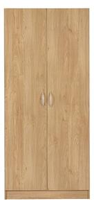 Mazi Wooden Wardrobe With 2 Doors In Oak Effect