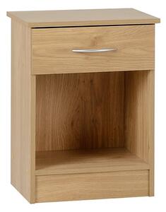 Mazi Wooden Bedside Cabinet With 1 Drawer In Oak Effect