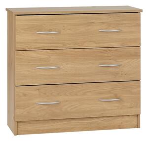 Mazi Wooden Chest Of 3 Drawers In Oak Effect