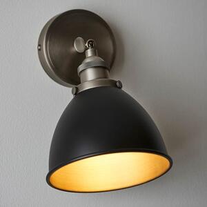 Barrie Franklin Rolled Edge Shade Task Wall Light In Matt Black