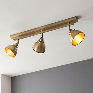 Moline 3 Lights Linear Bar Spotlight In Antique Brass