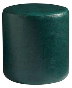 Allen Round Faux Leather Stool In Lascari Vintage Teal