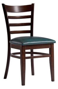 Sarnia Medium Brown Dining Chair With Lascari Vintage Teal Seat