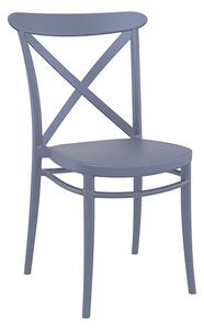 Carson Polypropylene And Glass Fiber Dining Chair In Dark Grey