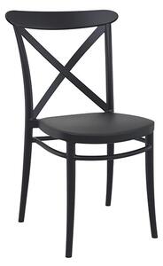 Carson Polypropylene And Glass Fiber Dining Chair In Black