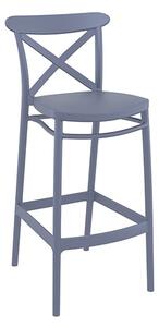 Carson Polypropylene And Glass Fiber Bar Chair In Dark Grey