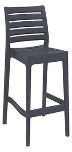 Albany Polypropylene And Glass Fiber Bar Chair In Dark Grey