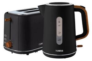 Tower Scandi 2 Slice Toaster & Kettle Black
