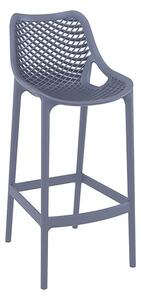 Adrian Polypropylene And Glass Fiber Bar Chair In Dark Grey