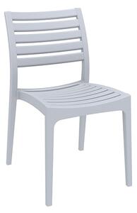 Albany Polypropylene And Glass Fiber Dining Chair In Silver Grey