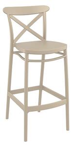 Carson Polypropylene And Glass Fiber Bar Chair In Taupe