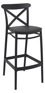 Carson Polypropylene And Glass Fiber Bar Chair In Black