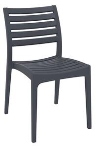 Albany Polypropylene And Glass Fiber Dining Chair In Dark Grey