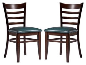 Sarnia Lascari Vintage Teal Faux Leather Dining Chairs In Pair