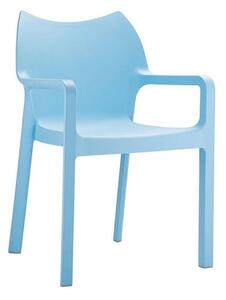 Dublin Reinforced Glass Fibre Dining Chair In Light Blue