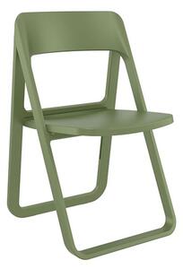 Durham Polypropylene Dining Chair In Olive Green