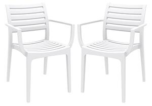 Alto White Polypropylene Dining Chairs In Pair