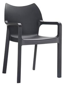 Dublin Reinforced Glass Fibre Dining Chair In Black