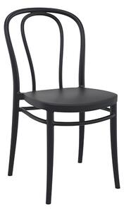 Victor Polypropylene With Glass Fiber Dining Chair In Black