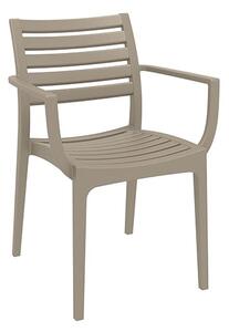 Alto Polypropylene With Glass Fiber Dining Chair In Taupe