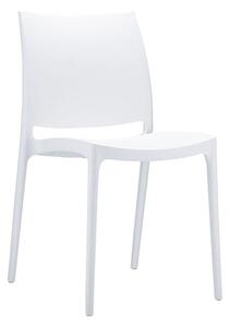 Mesa Polypropylene With Glass Fiber Dining Chair In White