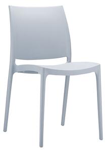 Mesa Polypropylene With Glass Fiber Dining Chair In Silver Grey