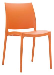 Mesa Polypropylene With Glass Fiber Dining Chair In Orange