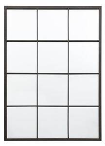 Chafers Large Window Pane Style Wall Mirror In Black Frame