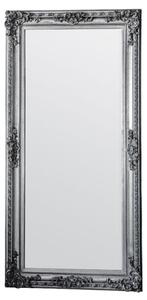 Avalon Wooden Leaner Floor Mirror In Silver