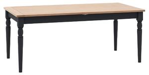 Elvira Wooden Extending Dining Table In Oak And Meteror