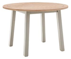 Elvira Round Wooden Dining Table In Oak And Prairie