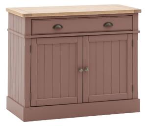 Elvira Wooden Sideboard With 2 Doors In Oak And Clay