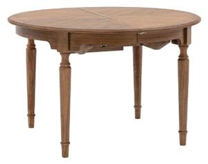 Madisen Round Wooden Extending Dining Table In Peroba