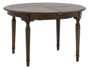 Madisen Round Wooden Extending Dining Table In Coffee